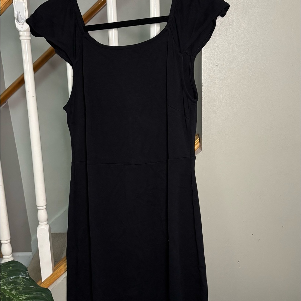 Old Navy Black Midi Dress